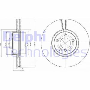 Тормозной диск Delphi BG9063C