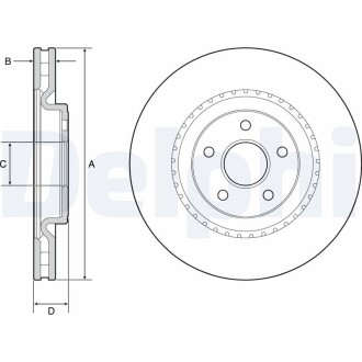 Тормозной диск Delphi BG9213C