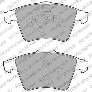 Тормозные колодки, дисковые. Delphi LP2224