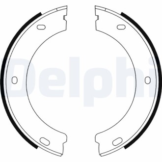 Гальмівні колодки, барабанні Delphi LS1597