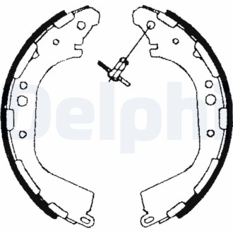 Тормозные колодки, барабанные Delphi LS1709