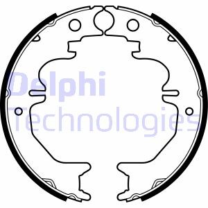 Тормозные колодки, барабанные Delphi LS2053