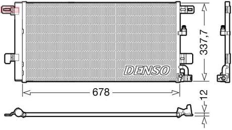 Конденсер кондиционера DENSO DCN02001