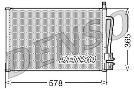 Радиатор кондиционера FORD Fiesta 02-09, Fusion 02-12; MAZDA 2 DY 03-07 DENSO DCN10008