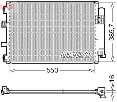 Радіатор кондиціонера FORD Focus III 11-18, C-MAX 10-19 DENSO DCN10043