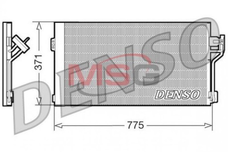 Радіатор кондиціонера MERCEDES-BENZ Vito W639 03-14 DENSO DCN17050