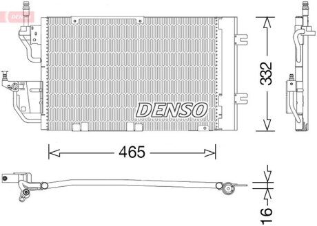 Конденсер кондиционера DENSO DCN20037