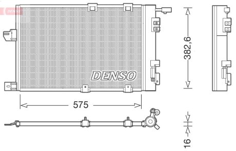 Конденсер кондиционера DENSO DCN20038