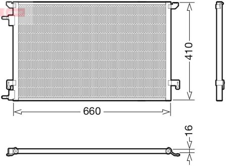 Конденсер кондиционера DENSO DCN20045