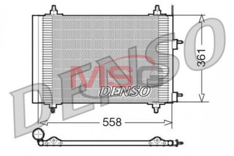 Радіатор кондиціонера PEUGEOT 307 01-11 DENSO DCN21015