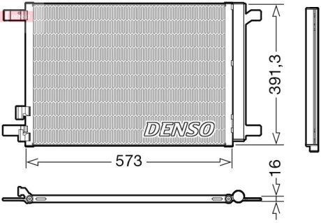 Конденсер кондиціонера DENSO DCN32066 (фото 1)