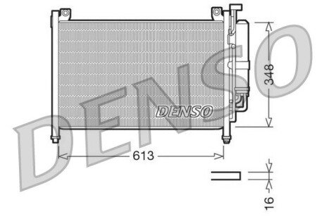 Радіатор кондиціонера MAZDA 2 DE 07-14 DENSO DCN44002