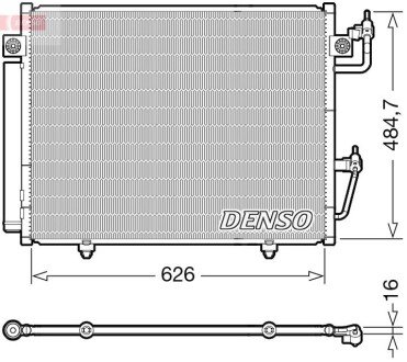 Радіатор кондиціонера 3.2DI-D 16V, 3.8MPI 24V MITSUBISHI Pajero 07-21 DENSO DCN45009