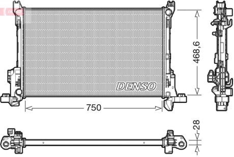 Радіатор охолоджування DENSO DRM09174