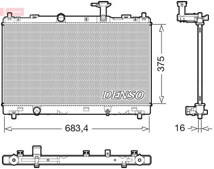 Радіатор охолоджування DENSO DRM47038