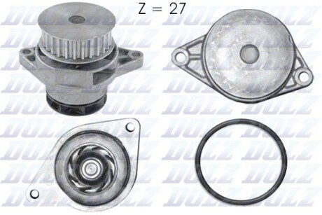 Водяний насос A6/Golf IV/Polo 2.8/1.6 16V 94-06 DOLZ A200 (фото 1)