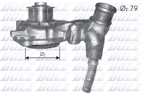 Водяний насос Ford Escort/Mondeo 1.8TD 93-00 DOLZ F166