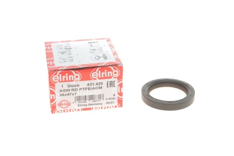 Сальник двигуна FRONT RENAULT K9K 35X47X7 ASW PTFE/ACM ELRING 431.420 (фото 1)