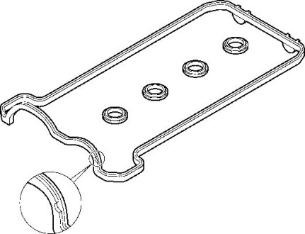 Прокладка клапанной крышки (к-кт) Mercedes Benz M119 (правый)) ELRING 475.860