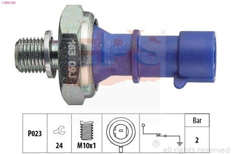 Датчик давления масла Opel Astra H x10xe,z10,z12xe 04- EPS 1.800.163