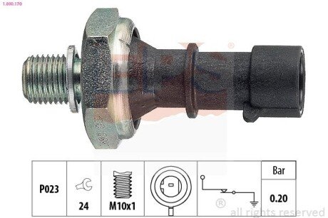 Датчик тиску масла Opel Astra H/J 1.7Cdti EPS 1.800.170