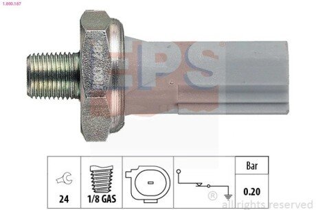 Датчик тиску масла Mitsubishi Lancer/Outlander/Grandis EPS 1.800.187