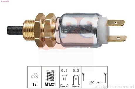 Перекл. світла "Стоп" Volvo 142-164,240-265,740-780 Bmw E30/ EPS 1.810.014