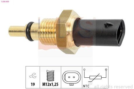 Датчик температури охолодж.рідини MB B (W247) 2.0D 18-/C (S205/C205) 2.0D 18-/E (W213) 2.0D 16-/GL (X253) 2.0D 19-22 EPS 1.830.400 (фото 1)