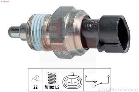 Датчик заднього ходу Opel Signum 03-, Vectra C 02- 1.9-3.2/ Saab 9-3 (YS3F) 2.0-2.2 02- EPS 1.860.254