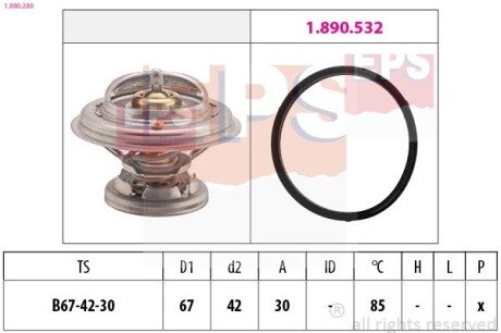 Термостат 85C DB OM 601-603 W124/ EPS 1.880.280