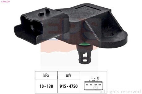 Датчик тиску повітря Toyota Auris/Land Cruiser/Prius/Yaris 09- EPS 1.993.320