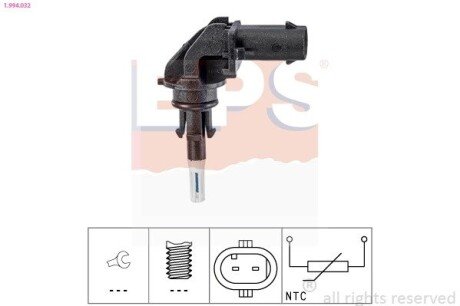 Датчик темп. впуск. повітря BMW 1/3/5/X5 2.0/3.0D EPS 1.994.032