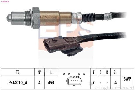 Лямбда зонд Renault Clio/Duster/Fluence/Kangoo/Logan/Megane EPS 1.998.309