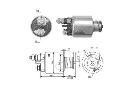 Тягове реле, стартер (ZM) ERA ZM1495