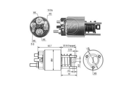 Тягове реле стартера BMW 3, 5, X3, Z3, Z4 (ZM) ERA ZM2395