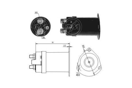 Тягове реле, стартер (ZM) ERA ZM555