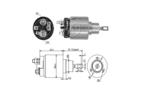 Тягове реле, стартер (ZM) ERA ZM573