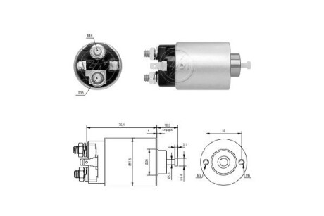 Тягове реле, стартер (ZM) ERA ZM6698