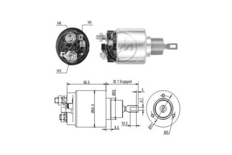 Тягове реле, стартер (ZM) ERA ZM674