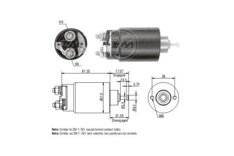 Тягове реле, стартер (ZM) ERA ZM761