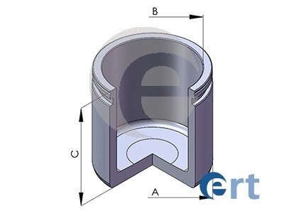 Поршень гальмівного супорту TOYOTA Corolla 91-97; HYUNDAI Santa Fe CM 06-12, Santa Fe DM 12-18, Grand Santa Fe 12-18; KIA Sorento XM 09-15; NISSAN Terrano R20 93-06 ERT 150287-C