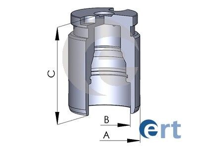 Поршень, корпус скоби гальма D02594 ERT 150400C