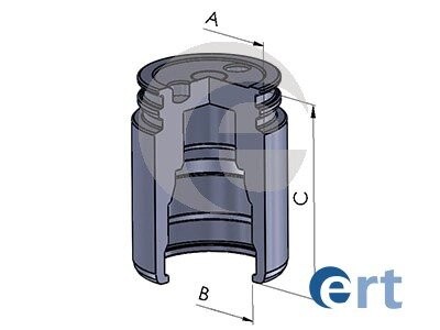 Поршень гальмівного супорту заднього RENAULT Megane II 03-09, Laguna 07-15; FORD Focus III 11-18, Focus II 04-11; NISSAN Primera P12 02-08; CITROEN C5 08-19; MAZDA 3 BL 09-13, 3 BK 03-09; OPEL Vectra C 02-08, Vectra B 95-02; VOLVO S40 04-12, V50 07-1 ERT 150763-C