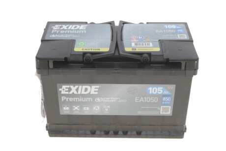 АКБ 6СТ-105 R+ (пт850) (необслуг) (315х175х205) Premium EXIDE EA1050