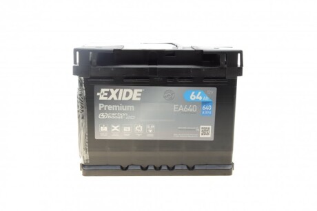 АКБ 6СТ-64 R+ (пт640) (необслуг) Premium EXIDE EA640