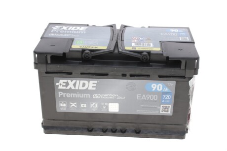 АКБ 6СТ-90 R+ (пт720) (необслуг)(315х175х190) Premium EXIDE EA900