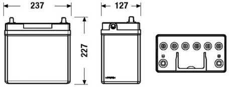 Стартерна батарея (акумулятор) EXIDE EB456