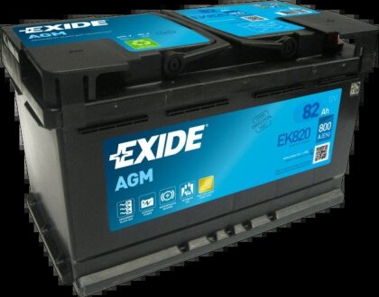 Стартерная батарея (аккумулятор) EXIDE EK820