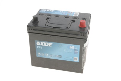 Аккумулятор 60Ah-12v START-STOP EFB (230х173х222), R, EN520 Азия EXIDE EL604