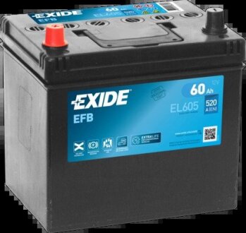 Стартерная батарея (аккумулятор) EXIDE EL605